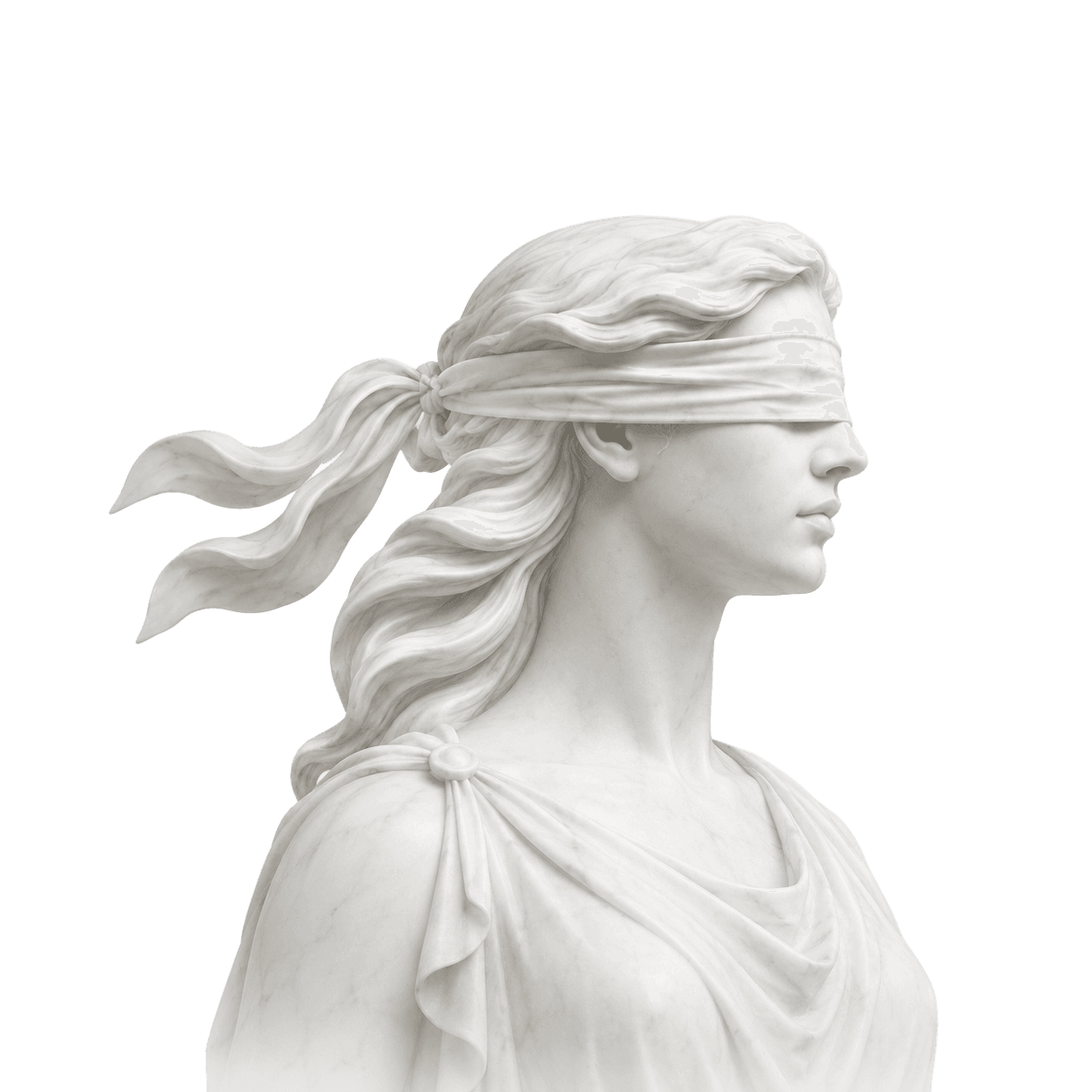 Justitia mit verbundenen Augen